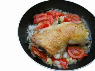 Hähnchenkeule auf italienische Art