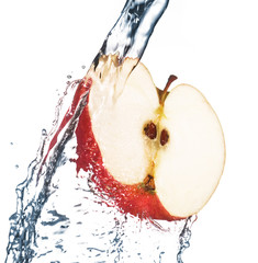 Apfel unter der Dusche