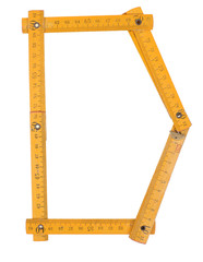 old yellow ruler forming font symbol D