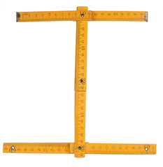 old yellow ruler forming font symbol I