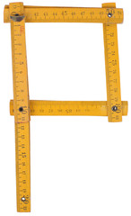 old yellow ruler forming font symbol P