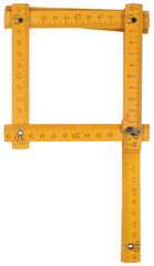 old yellow ruler forming font symbol q