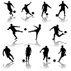 vector soccer players