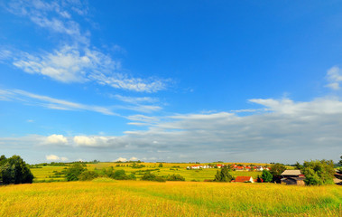 Summer view of the swabian alb