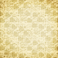 Tan brown abstract hearts and swirl background