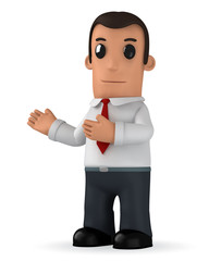 3d funny cartoon character manager