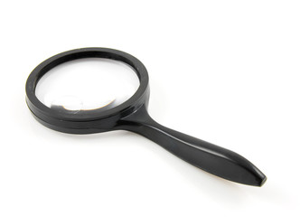 magnifying glass on white background