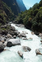 Marsyangdi river, Tibet.