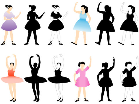 Illustration of ballerinas