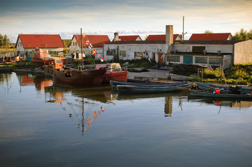 Fototapeta na wymiar Fisherman village at Baltic sea. Northern Poland.