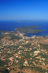 Aerial view on the village of Parga