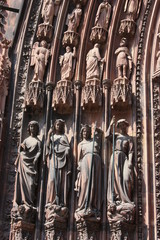 Personnages frontaux de la cathédrale de Strasbourg