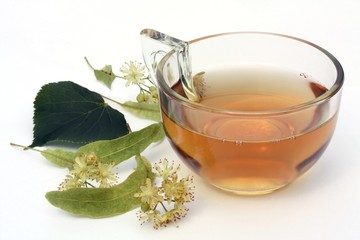 Fresh tea of lime blossom