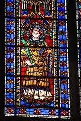  Vitrail d'un personnage de la cathédrale de Strasbourg © SWllr