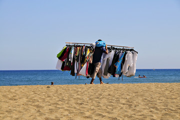 selling on the beach