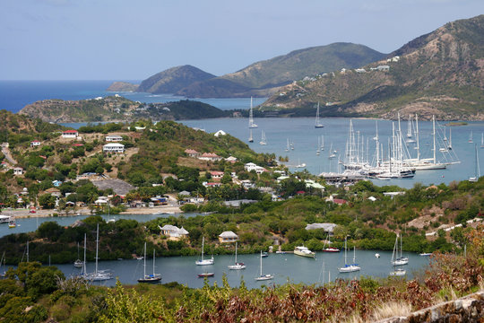 Yachts on Falmouth Bay, English Harbour, Antigua