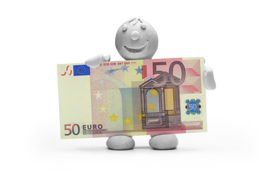 Mann Knete Geld Euro
