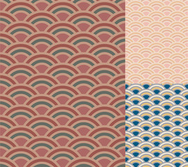 Traditional japanese ornamental pattern- seigaiha. Vector format