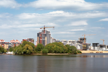Naklejka premium Construction of modern district