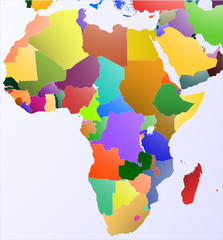 Color Map of Africa