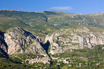 Fototapeta na wymiar Moustiers Sainte Marie, Alpes-de-Haute-Provence, France