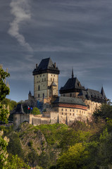 Fototapeta na wymiar Karlstejn - a large Gothic castle founded 1348 by Charles IV