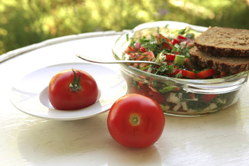 french bread and tomato