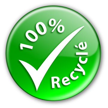 Logo "100% Recyclé" (vert)