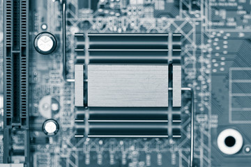 Radiator on mainboard