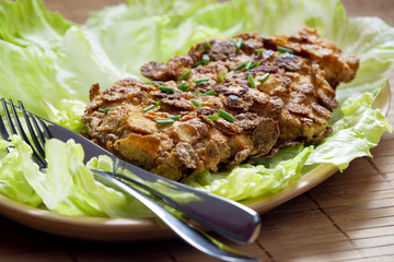 pork steak in cornflakes