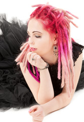 pink hair girl