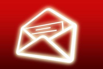 Fototapeta premium Email Symbol Leuchtend