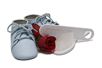 Zapatos peines y rosas.