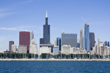 Fototapeta na wymiar Chicago seen from Lake Michigan