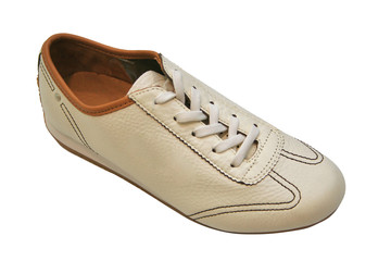 White leather trainee