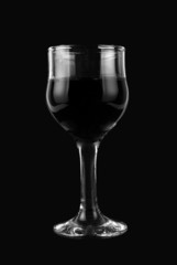 black and white wine glass