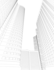 Fototapeta premium architecture in two colors