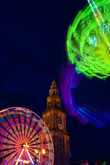 Fair in the city at night time