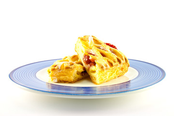Raspberry Danish on a Plate