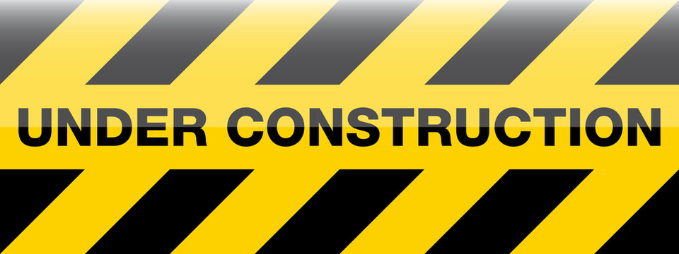 modern under construction sign