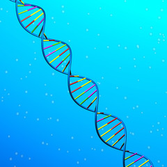 dna before blue background