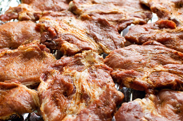 Fresh raw steaks ready to grill