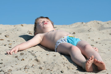 The boy on a beach