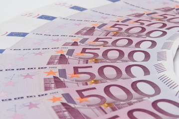 the some euro banknotes
