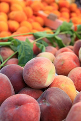 Les pêches au marché