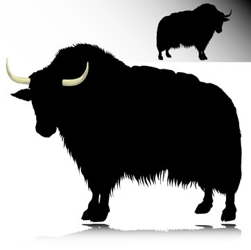 yak vector silhouettes