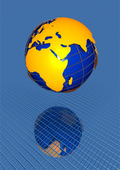 Earth globes graphic