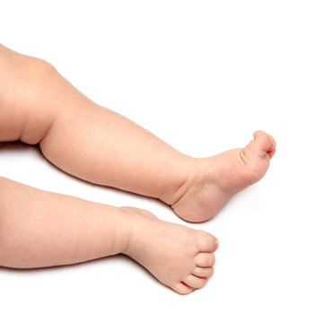 baby legs close-up