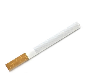 Cigarette on white