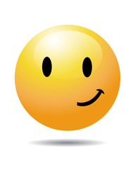 Smiley on white